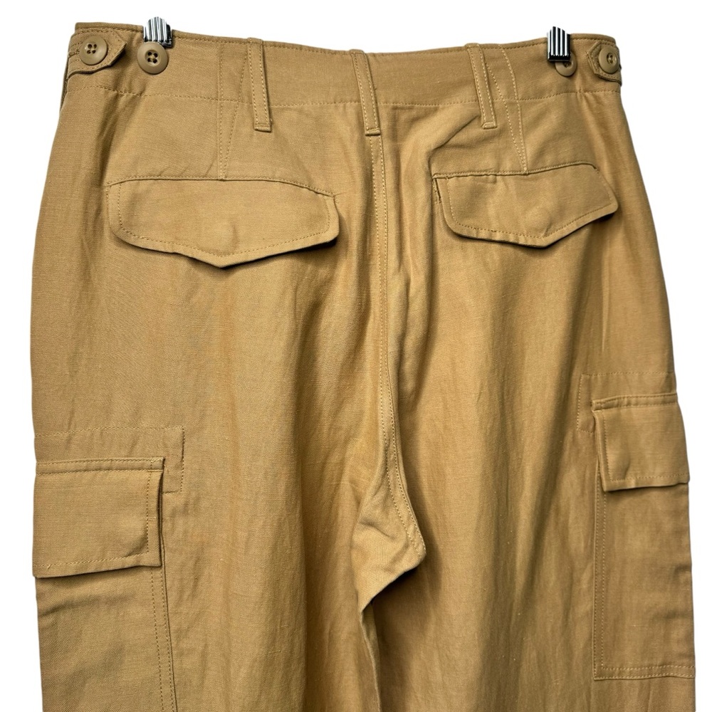 Polo Ralph Lauren Khaki Silk/Linen Blend Cargo Pants NWT 6 - Picture 9 of 10